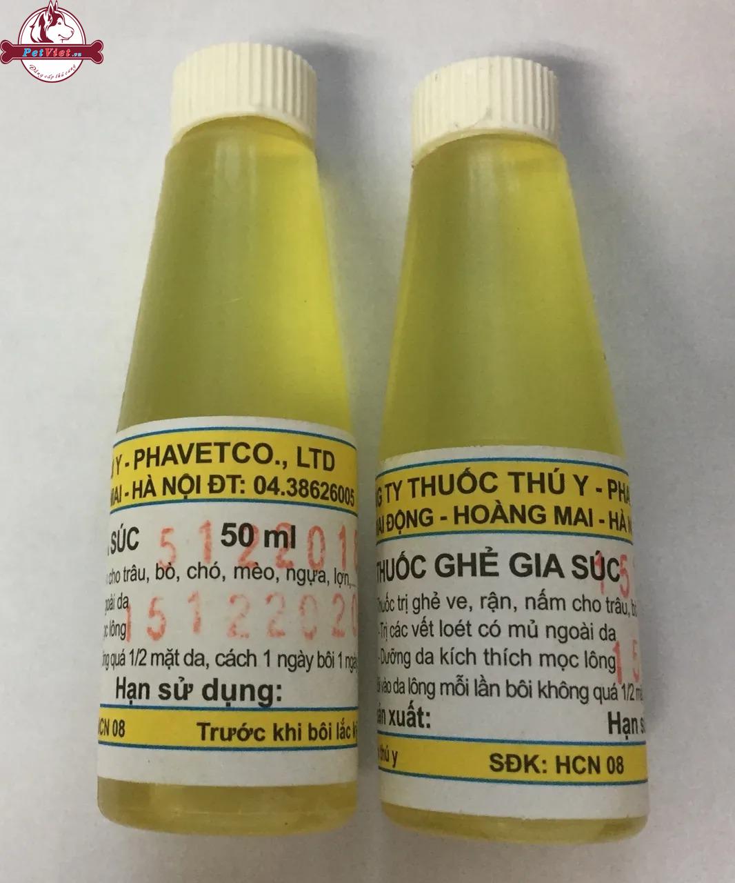 Thuốc Trị Ghẻ Ve Rận Nấm Cho Mèo Phavetco