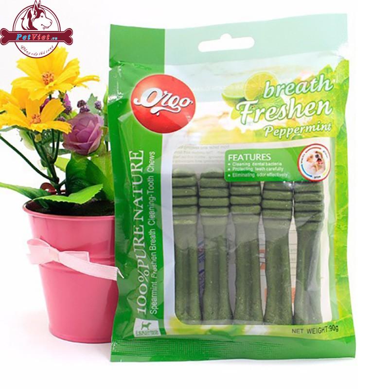 Xương Gặm Sạch Răng Cho Chó Vị Bạc Hà Vegebrand Orgo Breath Freshening Peppermint