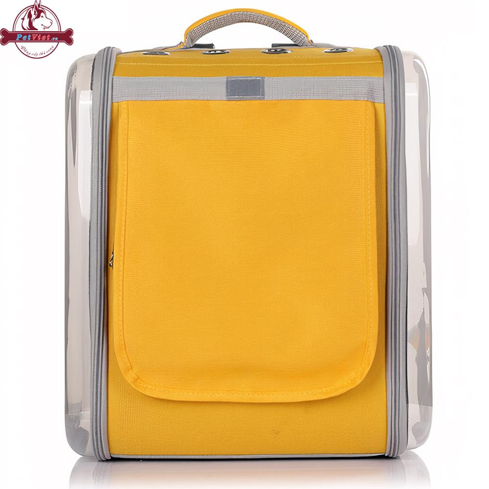 Balo Đựng Chó Mèo Dáng Hộp Mặt Lưới Loffe Pet Space Backpack - Ảnh 3