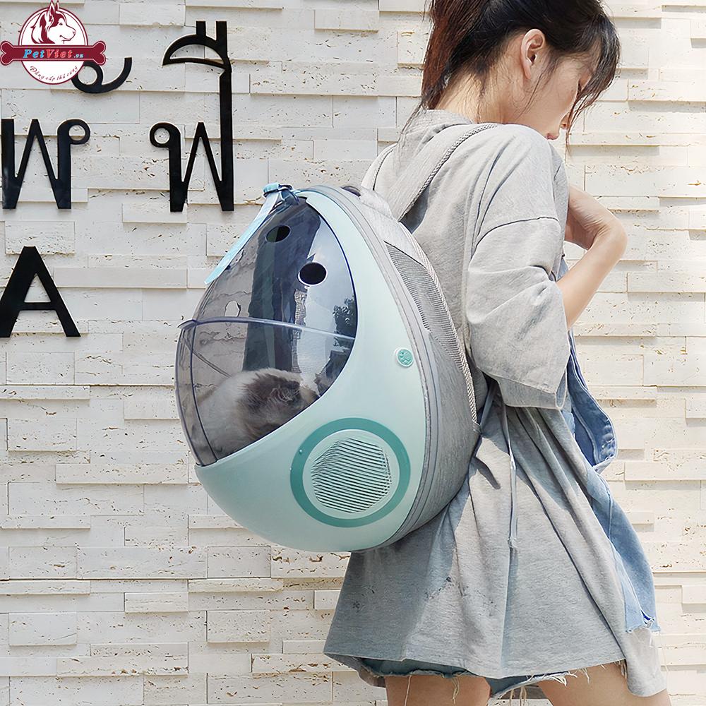 Balo Đựng Chó Mèo Hình Vỏ Trứng Loffe Eggshell - Ảnh 3