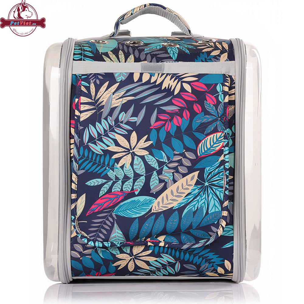 Balo Đựng Chó Mèo Họa Tiết Hoa Lá Loffe Pet Leaf Backpack