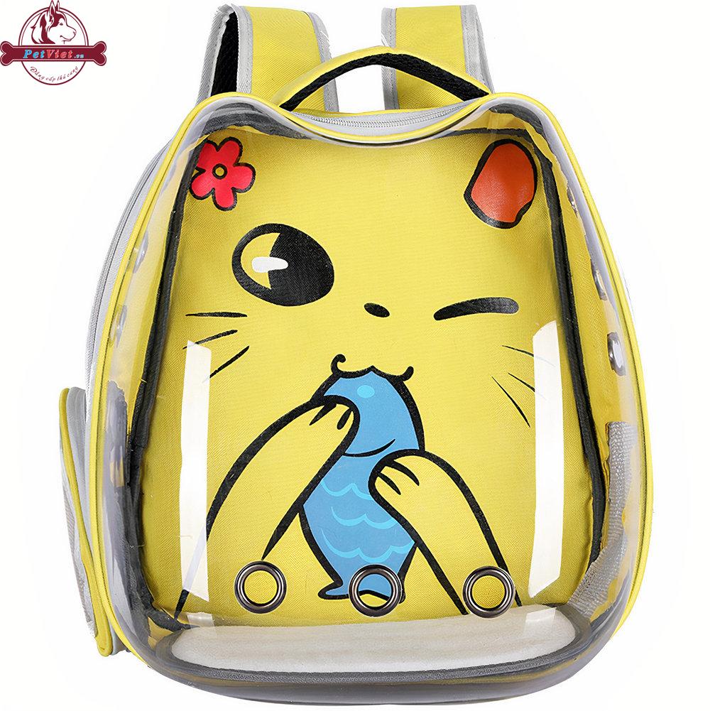 Balo Đựng Chó Mèo Trong Suốt Hình Động Vật Loffe Animal Backpack - Ảnh 2