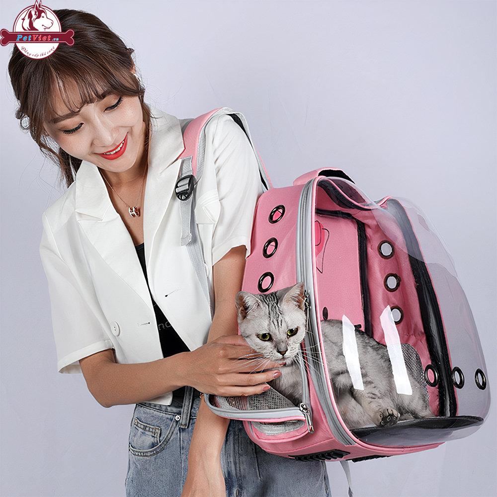 Balo Đựng Chó Mèo Trong Suốt Hình Động Vật Loffe Animal Backpack - Ảnh 9