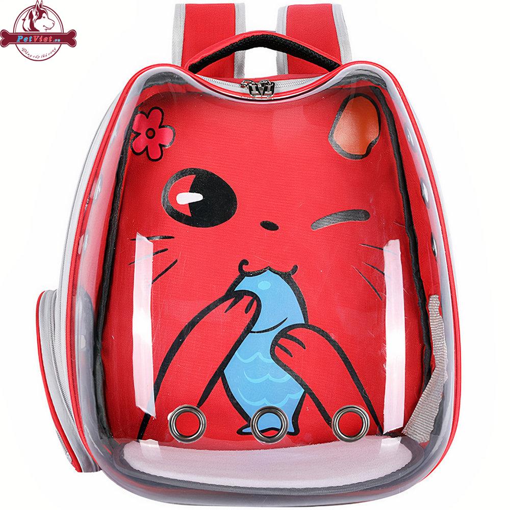 Balo Đựng Chó Mèo Trong Suốt Hình Động Vật Loffe Animal Backpack - Ảnh 3