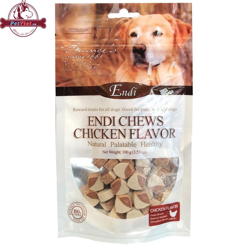 Bánh Thưởng Cho Chó Dạng Hạt Vegebrand Orgo Endi Chew Chicken Flavor