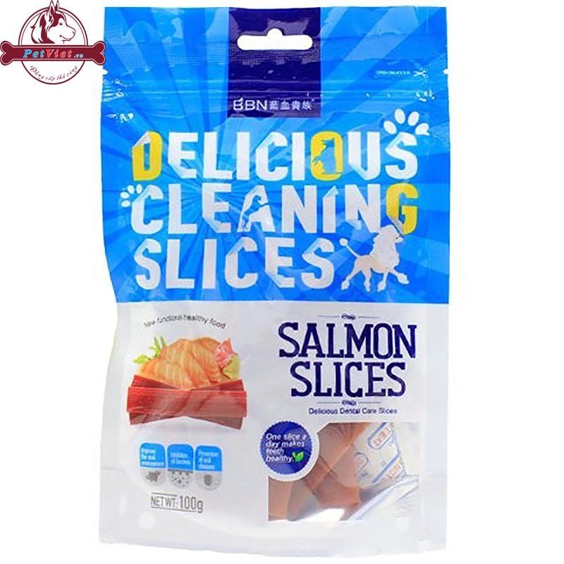 Bánh Thưởng Cho Chó Vị Cá Hồi Bbn Salmon Slices