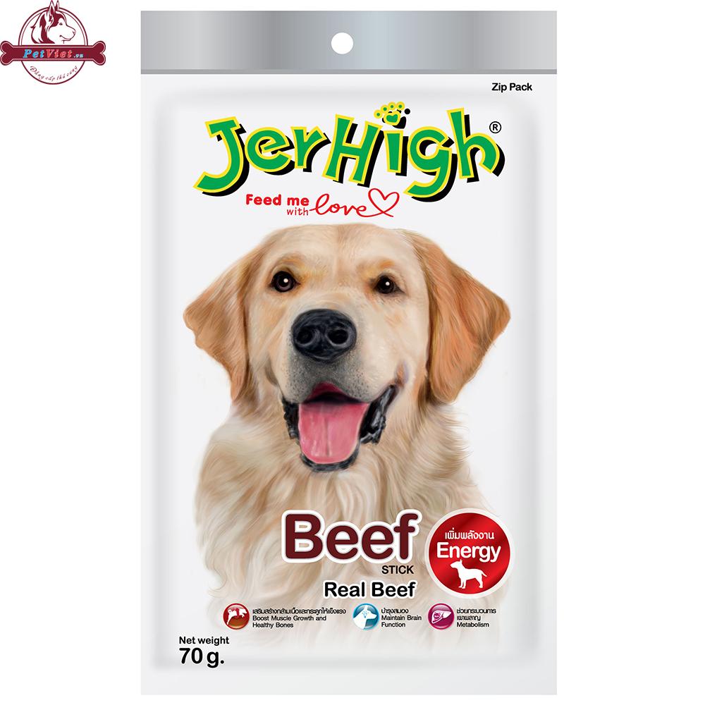 Bánh Thưởng Cho Chó Vị Thịt Bò Jerhigh Beef Stick