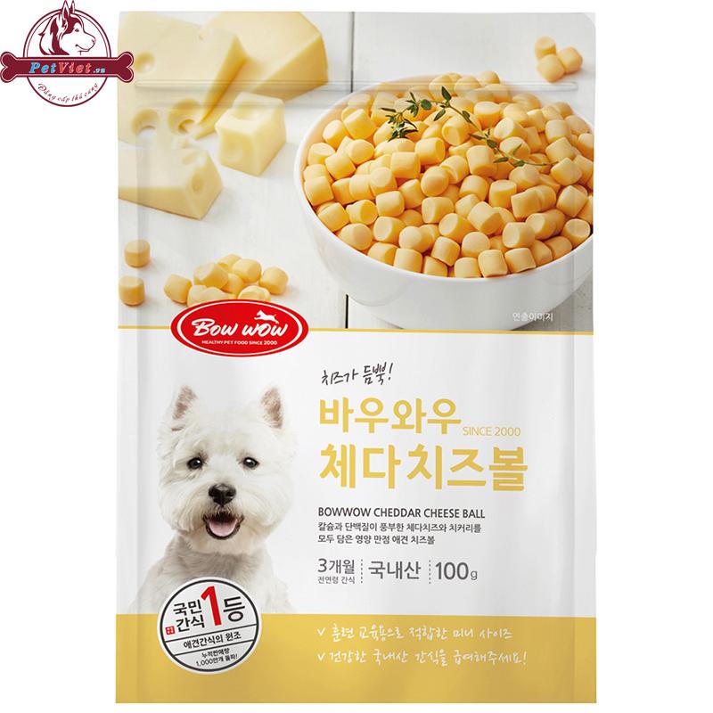 Bánh Thưởng Cho Chó Bowwow Cheddar Cheese Ball