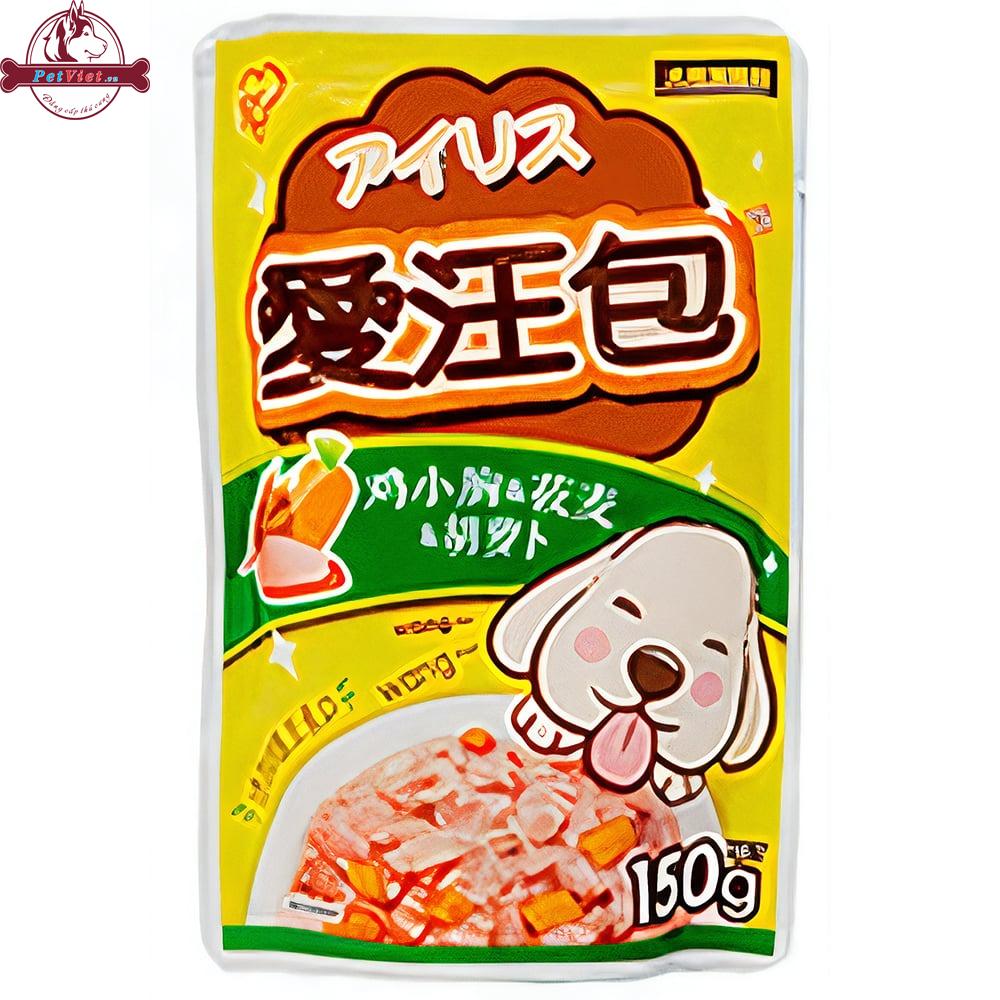 Pate Cho Chó Trộn Vị Iris Ohyama Aiwang Chicken Carrot Oat