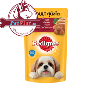 Thức Ăn Cho Chó Lớn Dạng Sốt Pedigree - Vị Gan Nướng Và Rau Củ Túi 130gr