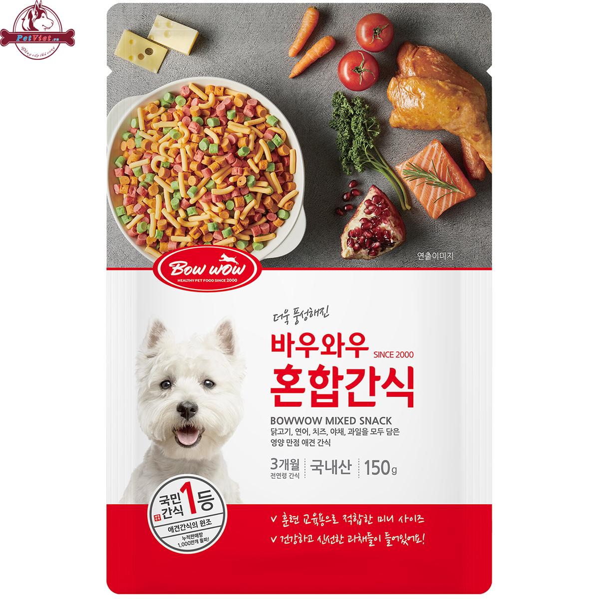 Snack Bánh Thưởng Cho Chó Hỗn Hợp Bowwow Mix