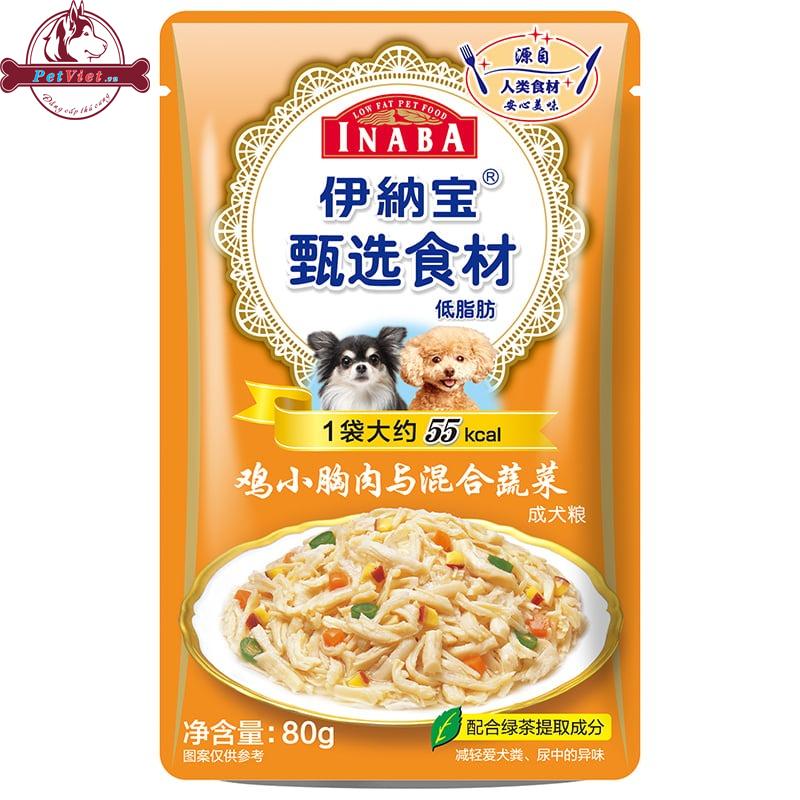 Sốt Pate Cho Chó Vị Gà Và Rau Trộn Inaba Chicken & Mixed Vegetables