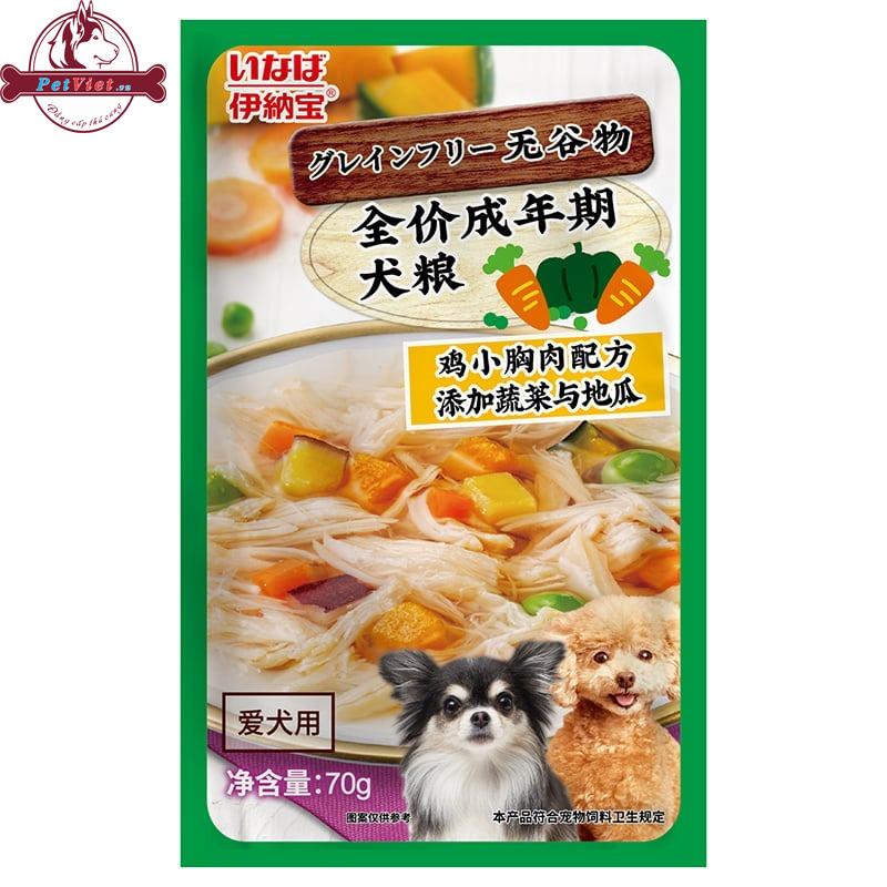 Sốt Pate Cho Chó Vị Ức Gà, Rau Củ Và Khoai Tây Inaba Chicken Breast, Vegetables & Potatoes