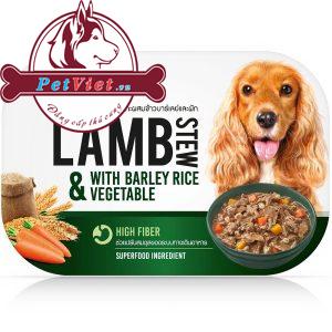 Sốt Thịt Cừu Hầm Lúa Mạch Rau Củ Cho Chó Jerhigh Lamb Stew With Barley Rice Vegetable