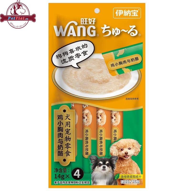 Súp Ăn Liền Cho Chó Vị Gà Và Phô Mai Inaba Wang Chicken & Cheese