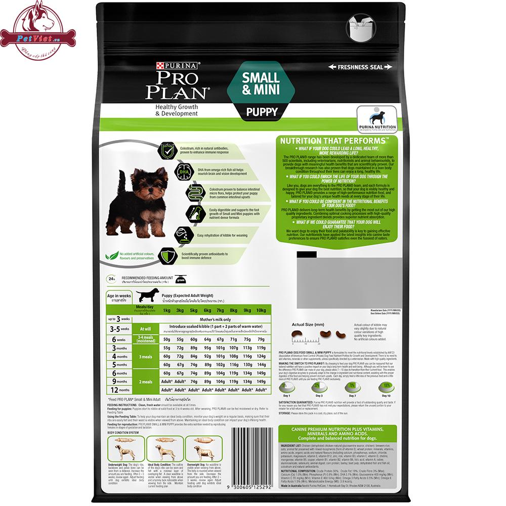 Thức Ăn Cho Chó Con Purina Pro Plan Small & Mini Puppy - Ảnh 3