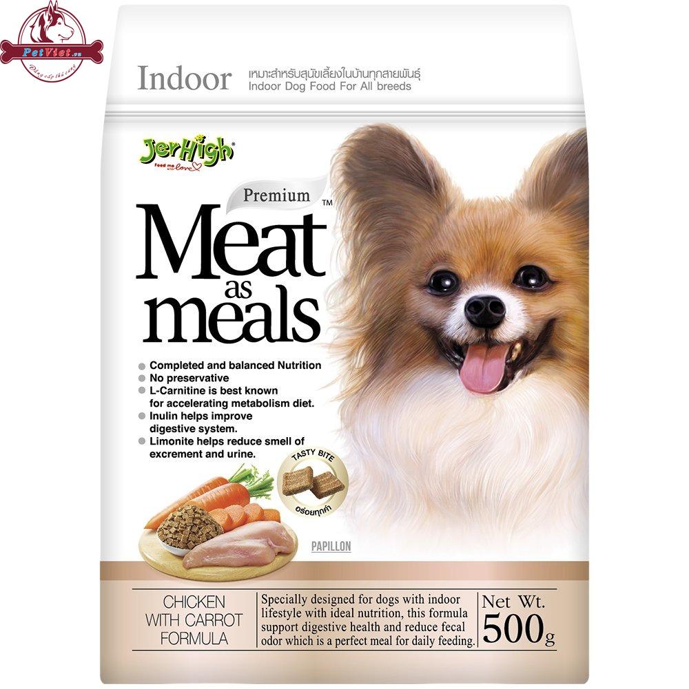 Thức Ăn Hạt Mềm Cho Chó Vị Thịt Gà Cà Rốt Jerhigh Meat As Meals Chicken With Carrot Formula