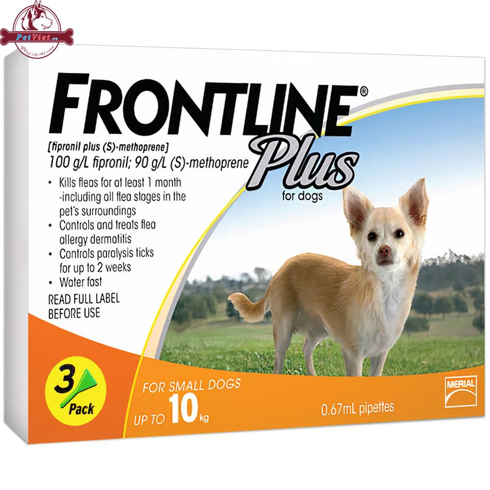 Thuốc Nhỏ Gáy Trị Ve Rận Cho Chó Mèo Dưới 10Kg Merial Frontline Plus