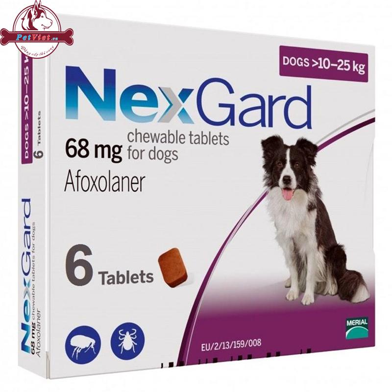 Thuốc Trị Ve Rận Nexgard Chewable Tablets Cho Chó Lớn Từ 10 – 25Kg