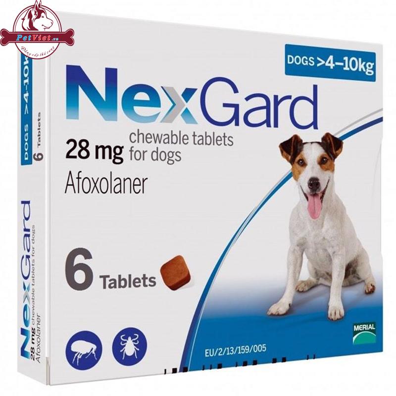 Thuốc Trị Ve Rận Nexgard Chewable Tablets Cho Chó Từ 4 – 10Kg