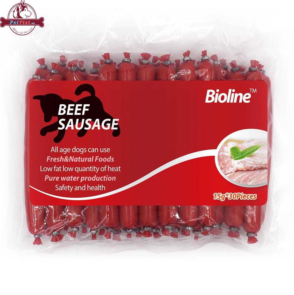 Xúc Xích Cho Chó Vị Thịt Bò Bioline Beef Sausage