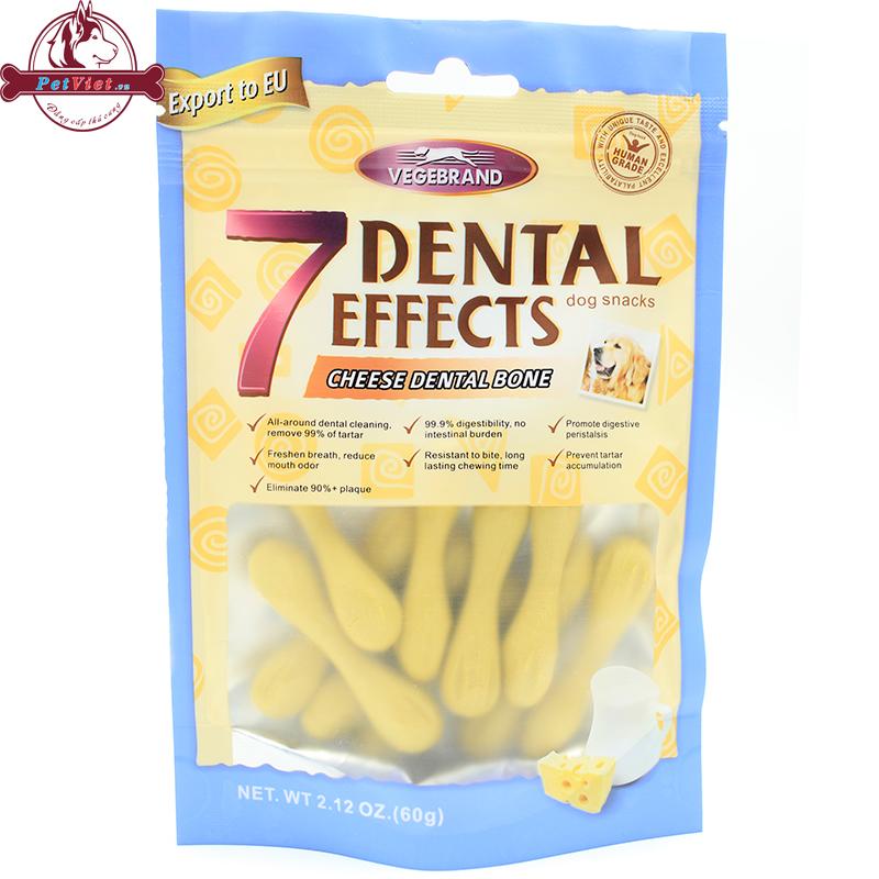 Xương Gặm Sạch Răng Cho Chó Vị Phô Mai Vegebrand 7 Dental Effects Cheese Bone