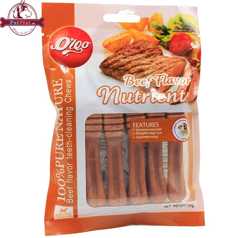 Xương Gặm Sạch Răng Cho Chó Vị Thịt Bò Vegebrand Orgo Beef Flavor Nutrients