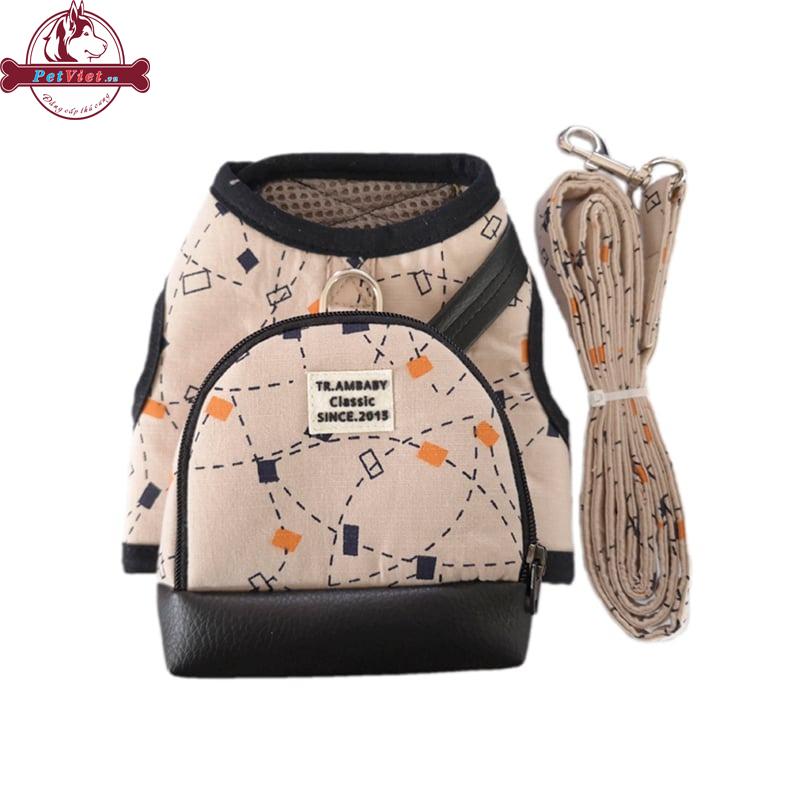 Yếm Cho Chó Mèo Kèm Dây Dắt Ambaby Pet 1JXS054
