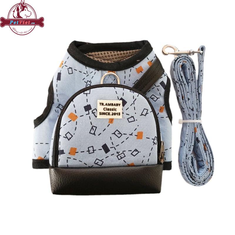 Yếm Cho Chó Mèo Kèm Dây Dắt Ambaby Pet 1JXS054 - Ảnh 2