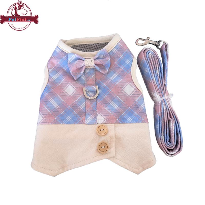 Yếm Cho Chó Mèo Kèm Dây Dắt Ambaby Pet 1JXS044